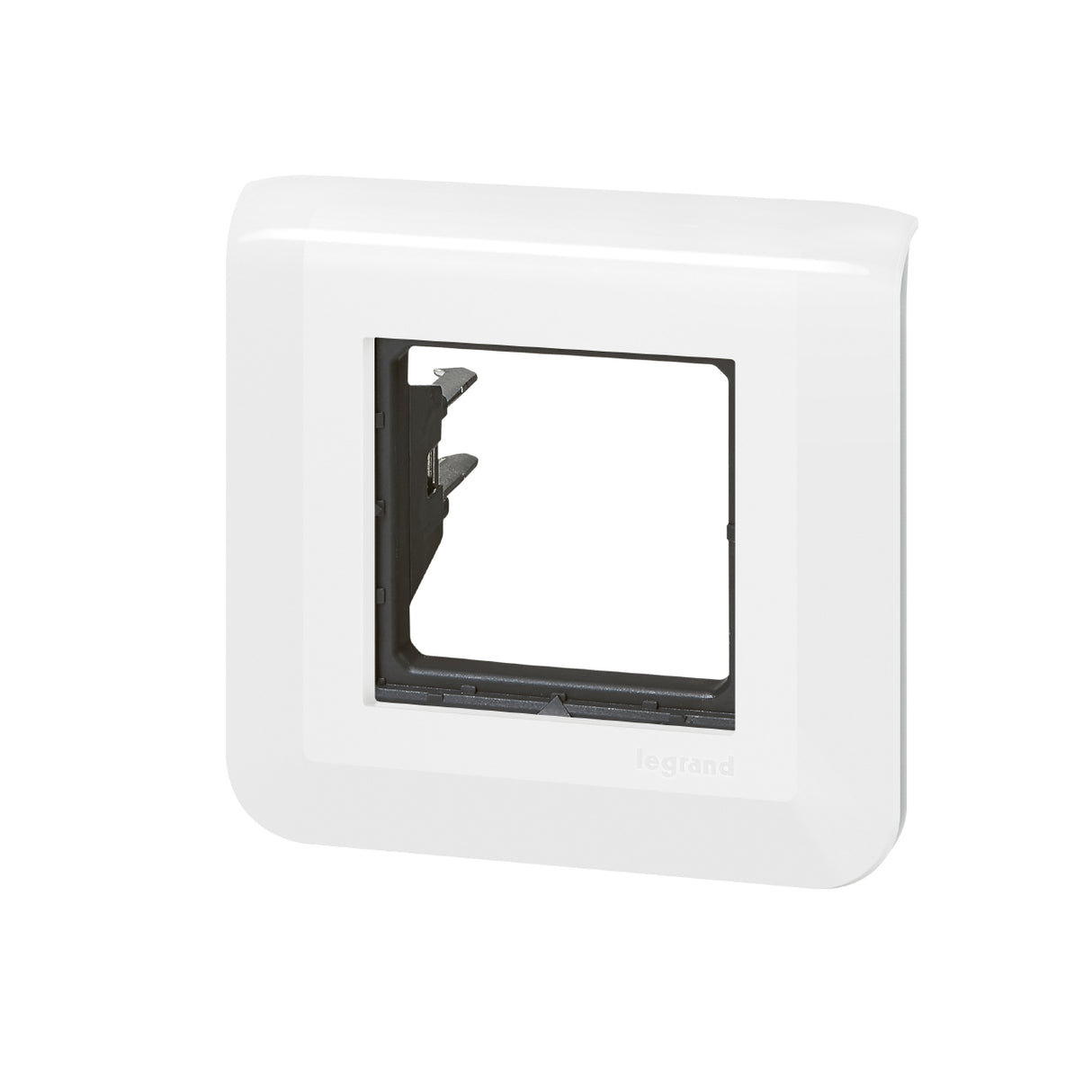 Plaque de finition avec support (griffes) pour 2 modules - Mosaic - blanc - Legrand