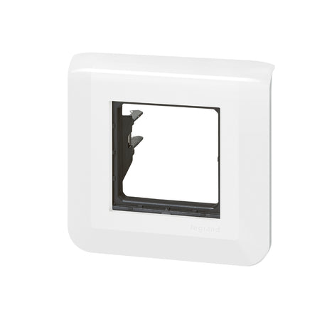 Plaque de finition avec support (griffes) pour 2 modules - Mosaic - blanc - Legrand