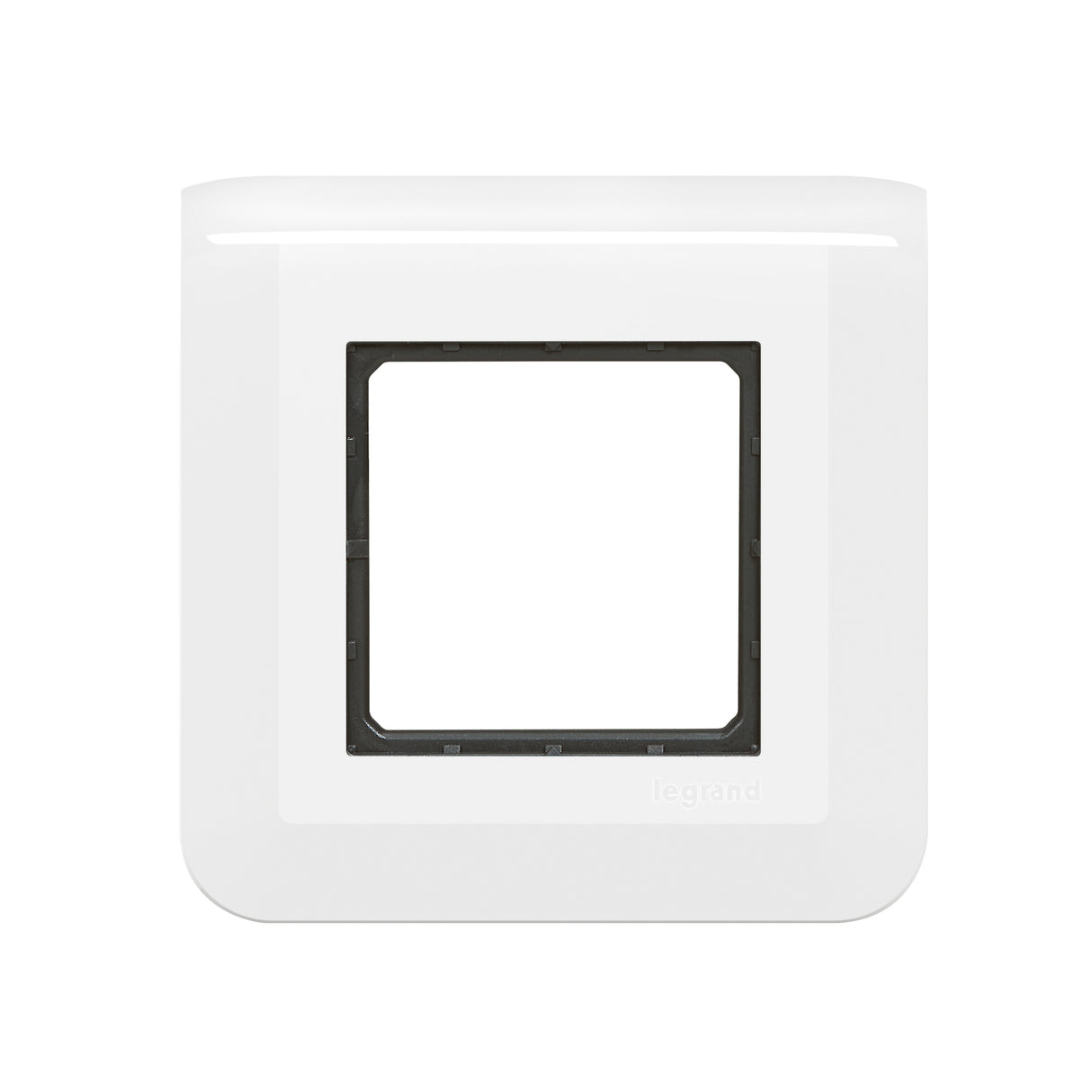 Plaque de finition avec support (griffes) pour 2 modules - Mosaic - blanc - Legrand