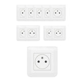 Lot de prises encastrées 2P+T 16A complet - Mosaic - blanc - Legrand