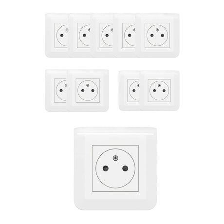 Lot de prises encastrées 2P+T 16A complet - Mosaic - blanc - Legrand