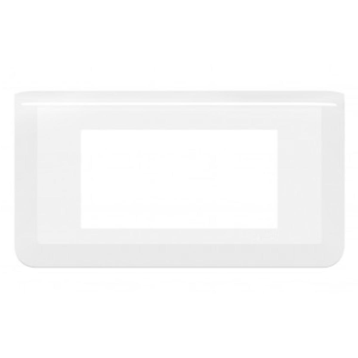 Plaque 4 modules Blanc entraxe 71 mm - Mosaic - Legrand