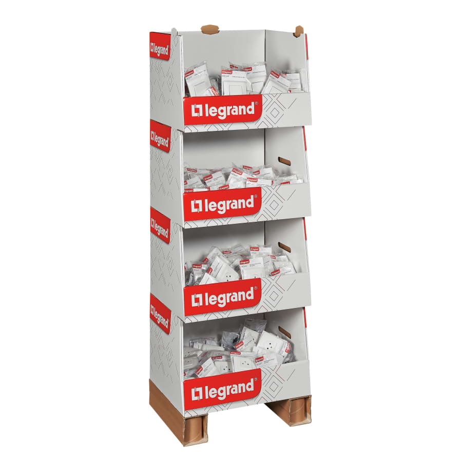 Coffret appareillage 75 va et vient 10A, 150 prises 2P+T 16A - blanc - Mosaic - Legrand