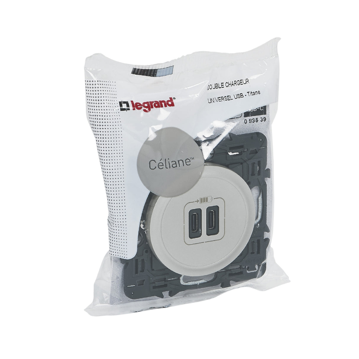 Double chargeur USB Type C 3A 15W à composer Céliane - Legrand
