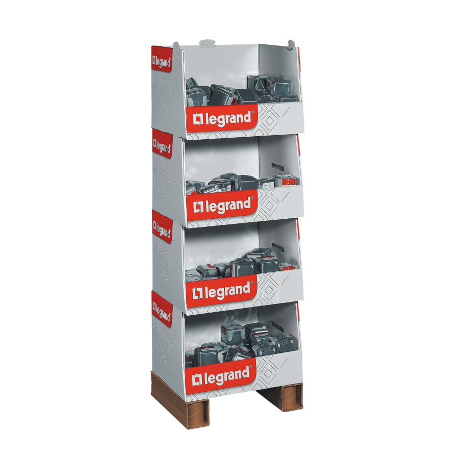 Box Standard 60 interrupteurs 10A + 120 prises 2P+T 16A saillie - Plexo - gris - Legrand