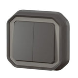 Double interrupteur IP55 Plexo encastré - Legrand
