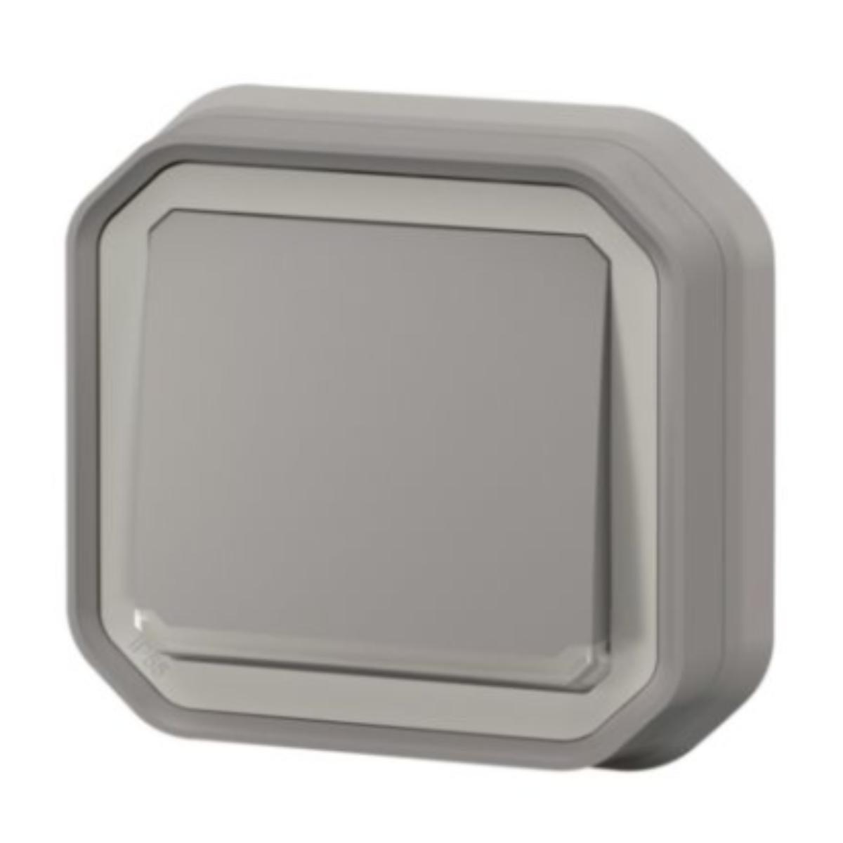 Va-et-vient lumineux encastré Plexo IP55 10AX - Gris - Legrand