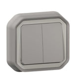 Double interrupteur IP55 Plexo encastré - Legrand