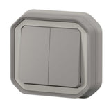 Double interrupteur IP55 Plexo encastré - Legrand