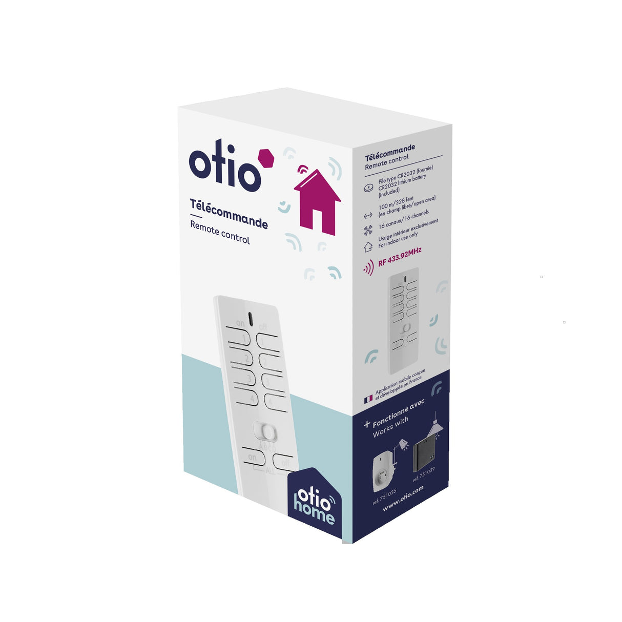 Télécommande sans fil multi-canaux lithium - Otio