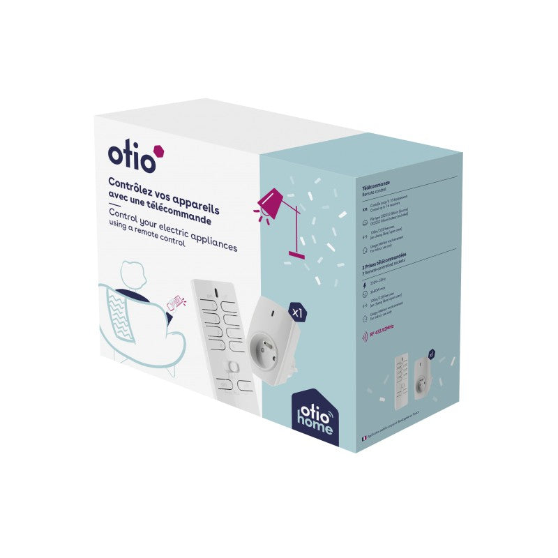 Prise sans fil + télécommande 16 canaux - Otio