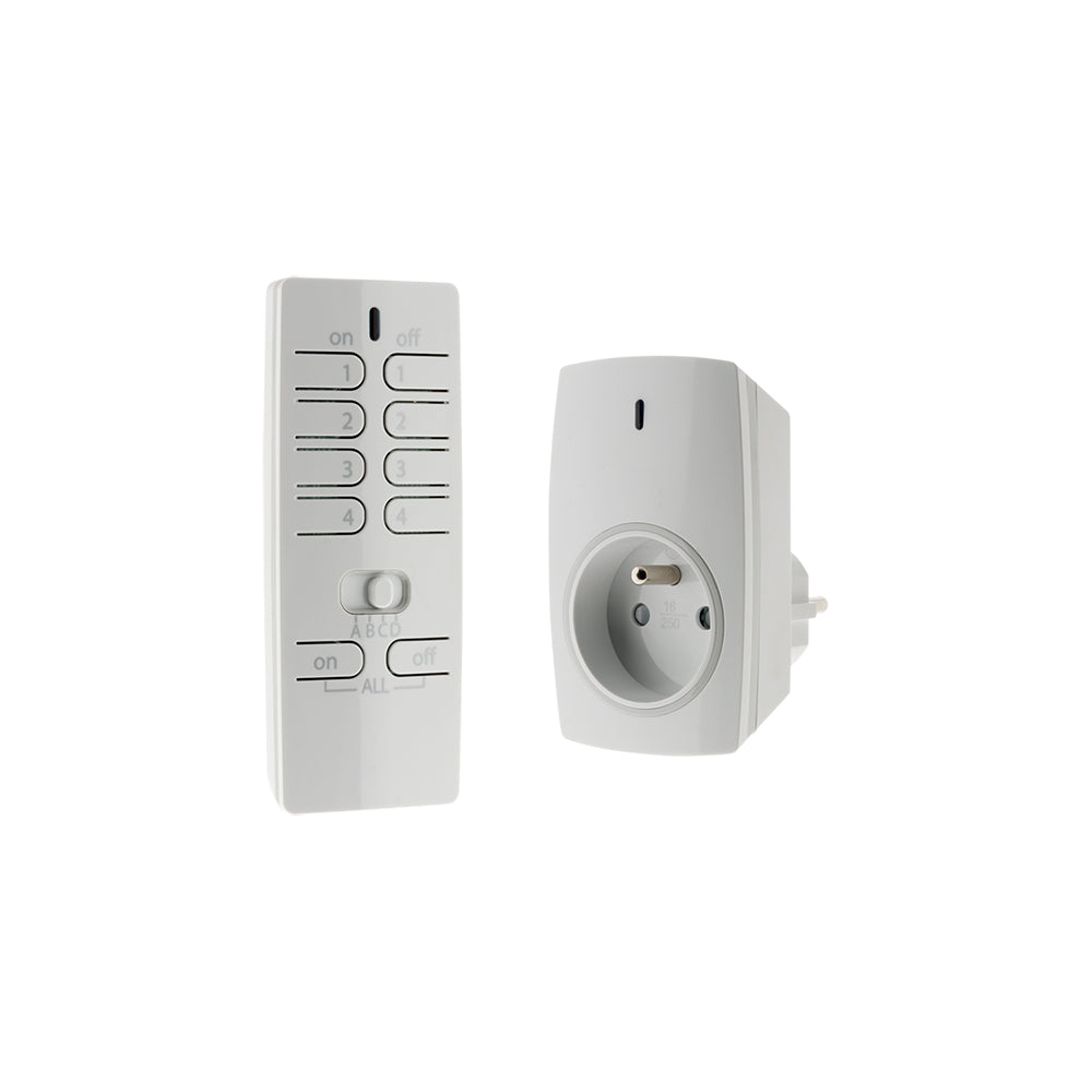 Prise sans fil + télécommande 16 canaux - Otio