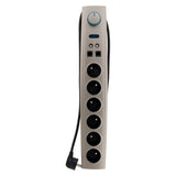 Multiprise parafoudre 6 prises 2P+T 16A + 2 prises TV + RJ11/RJ45 - Otio