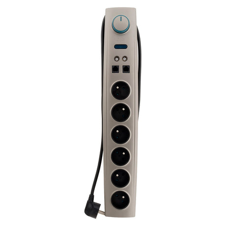 Multiprise parafoudre 6 prises 2P+T 16A + 2 prises TV + RJ11/RJ45 - Otio