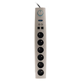 Multiprise parafoudre 6 prises 2P+T 16A + 2 prises TV + RJ11/RJ45 - Otio