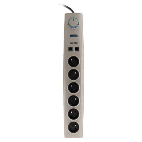 Multiprise parafoudre 6 prises 16A avec interrupteur + USB RJ11 - Otio