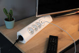 Multiprise d'angle parafoudre 4P 16A façade + 2 USB parafoudre - précâblée ou à câbler - Otio