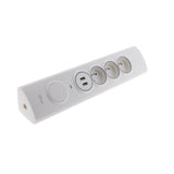 Multiprise d'angle parafoudre 4P 16A façade + 2 USB parafoudre - précâblée ou à câbler - Otio