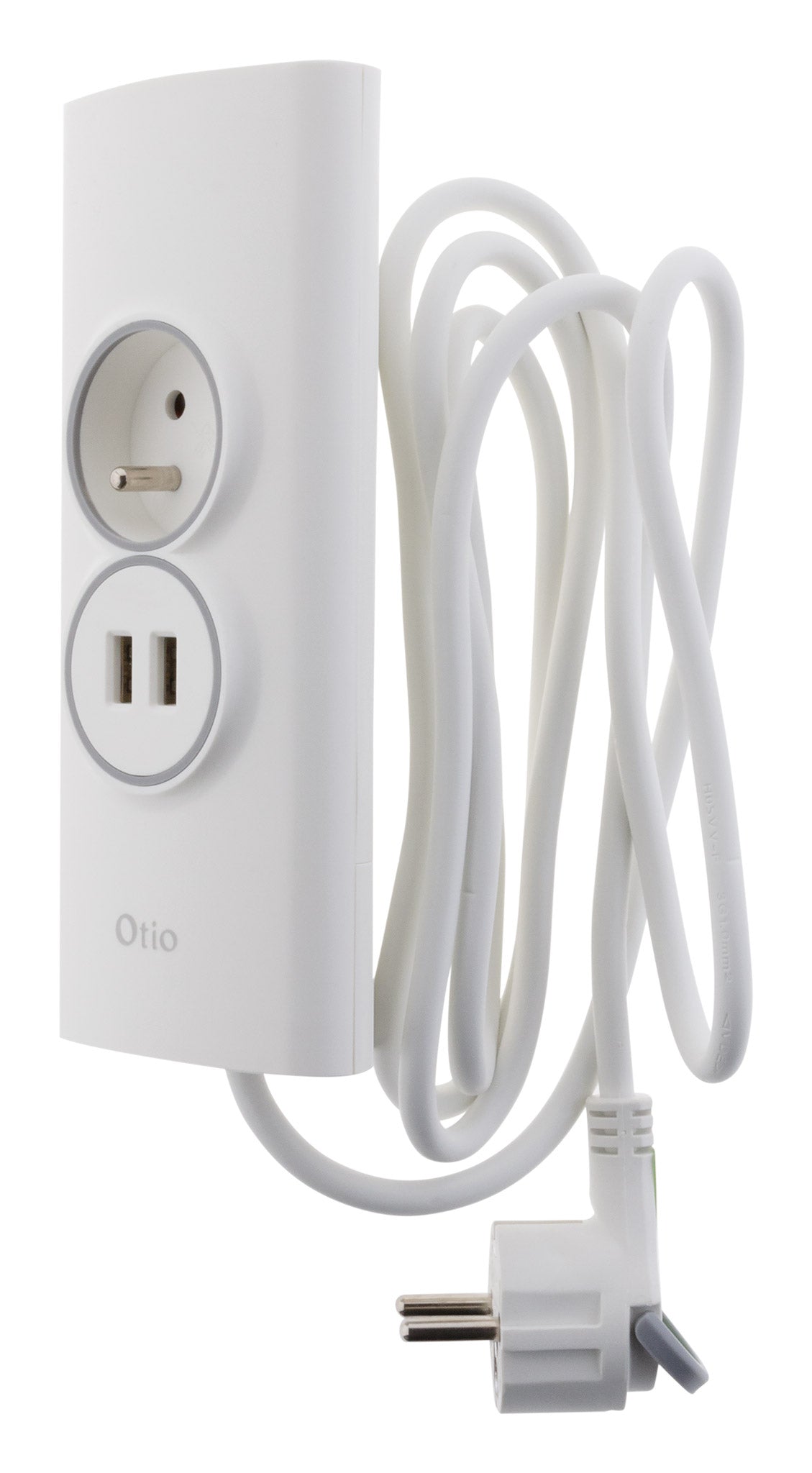 Multiprise d'angle 2P 16A + 2 USB précâblée - Otio