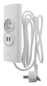 Multiprise d'angle 2P 16A + 2 USB précâblée - Otio
