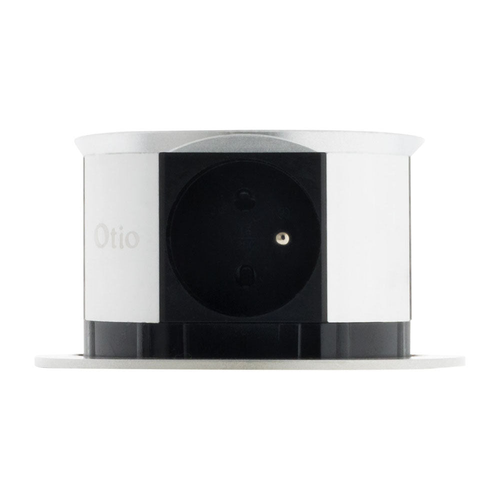 Bloc prise encastrable compacte 2P+T 16A + USB - Otio