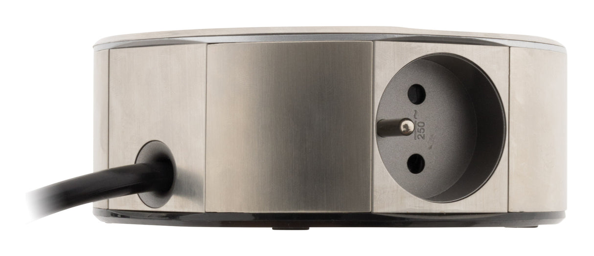 Bloc multiprise à poser 4x16A - Inox - Otio