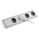 Bloc multiprise d'angle à câbler 4 prises 2P+T 3 680 W - inox - Otio