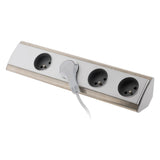 Bloc multiprise d'angle à câbler 4 prises 2P+T 3 680 W - inox - Otio
