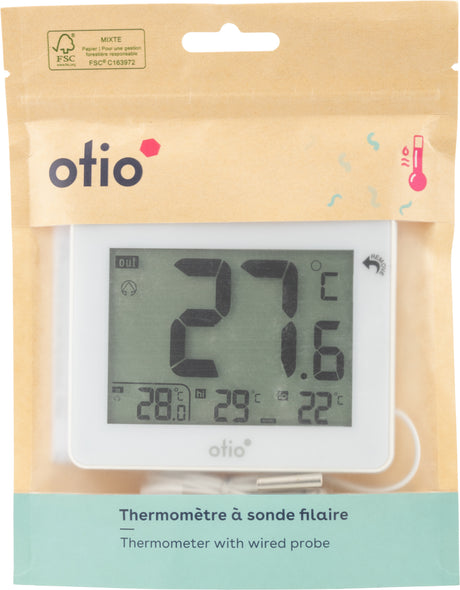 Thermomètre intérieur extérieur filaire - Otio