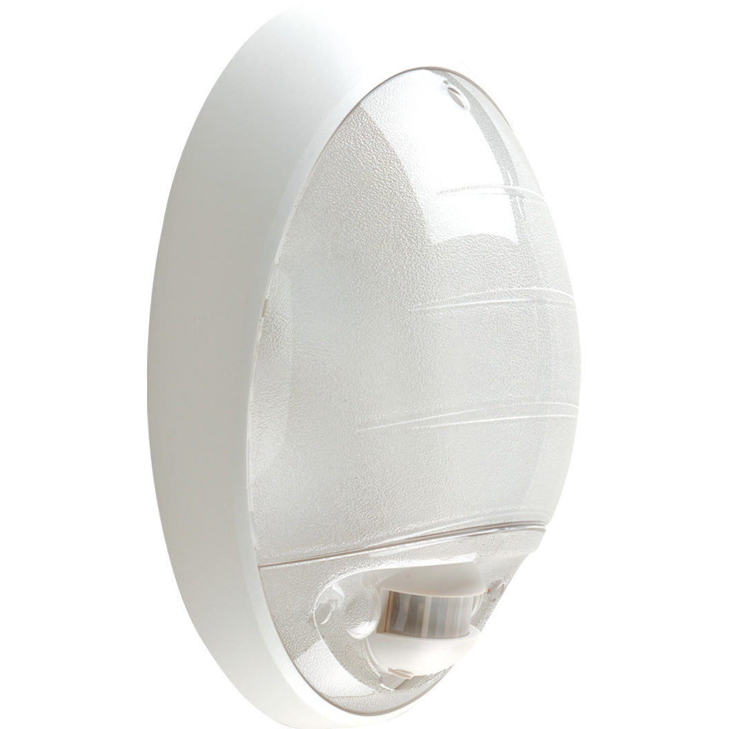 Applique Atoll ovale E27 sans source lumineuse infraRouge - Blanc - Lébénoïd
