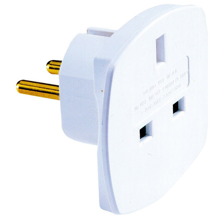 Adaptateur prise voyage France vers UK - 2P+T 16A - Blanc - Lébénoïd