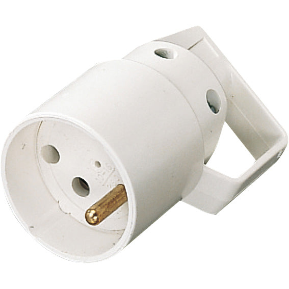 Fiche femelle 2P+T 16A IP40 anneau + eclipse - Blanc - Lébénoïd
