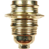 Douille E27 acier laitonné - Raccord Ø10mm - Lébénoïd