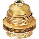 Douille E27 acier laitonné - Raccord Ø10mm - Lébénoïd