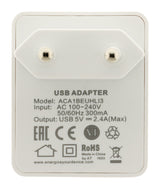 Chargeur secteur 2,4A + câble micro USB lightning - Energizer