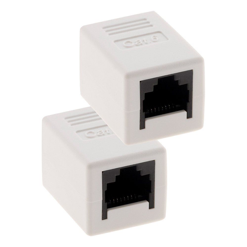 Lot de 2 raccords RJ45 F/F CAT6 - Blanc - Zenitech