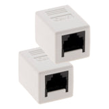 Lot de 2 raccords RJ45 F/F CAT6 - Blanc - Zenitech