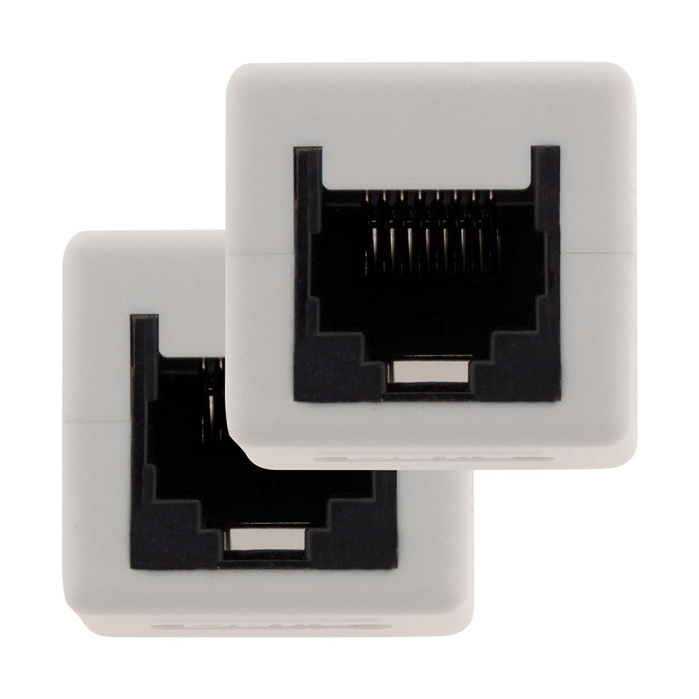 Lot de 2 raccords RJ45 F/F CAT6 - Blanc - Zenitech