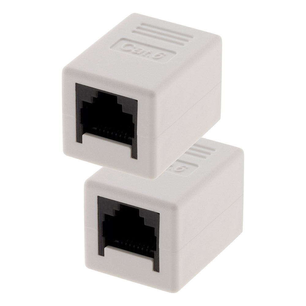 Lot de 2 raccords RJ45 F/F CAT6 - Blanc - Zenitech