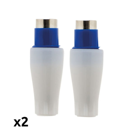 Lot de 2 fiches TV mâles Ø9,5mm sortie droite - Zenitech