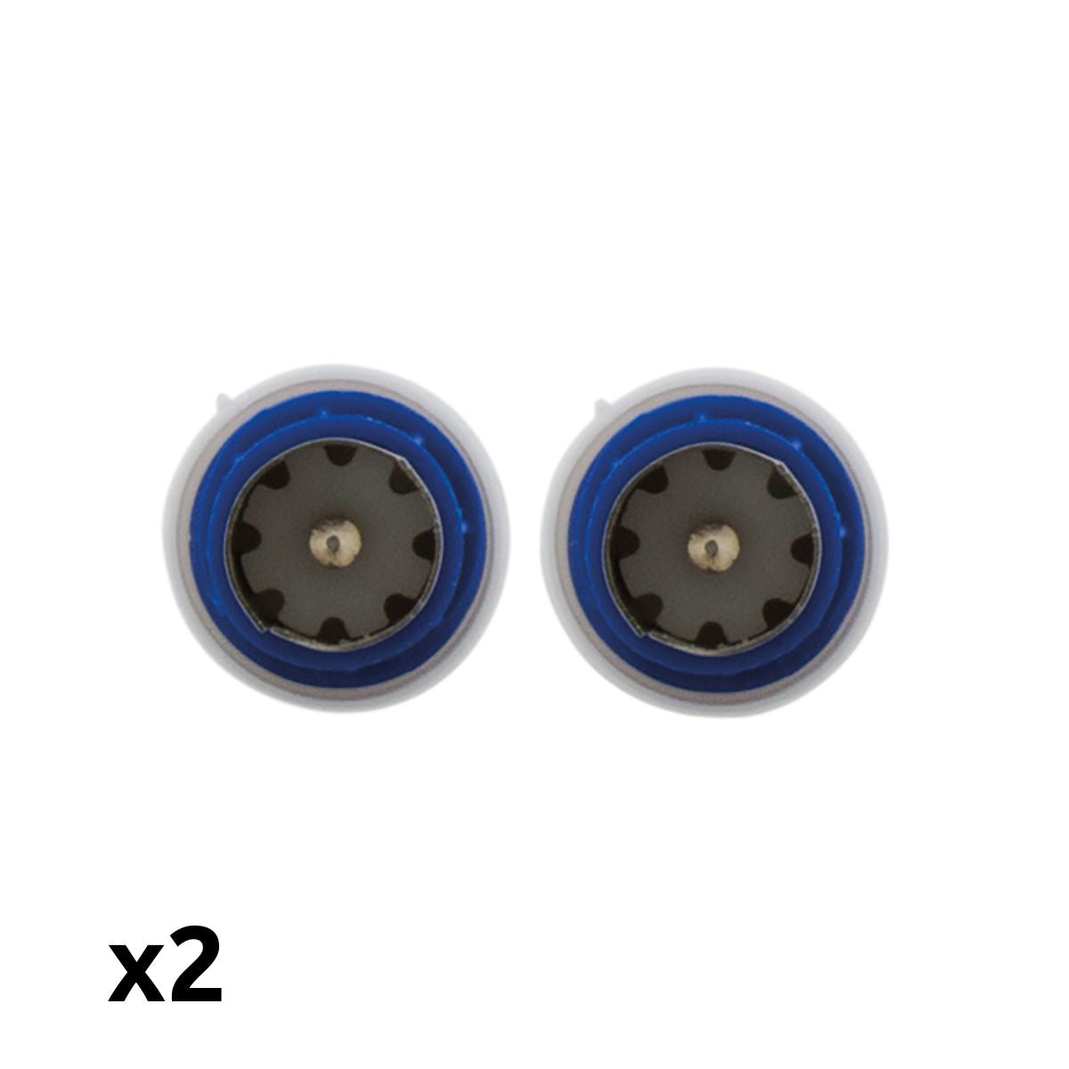 Lot de 2 fiches TV mâles Ø9,5mm sortie droite - Zenitech