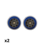 Lot de 2 fiches TV mâles Ø9,5mm sortie droite - Zenitech