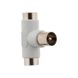 Té dérivation TV 1 entrée mâle, 2 sorties femelles Ø9,5mm - Zenitech
