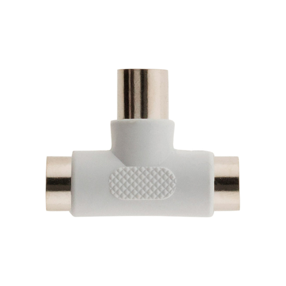 Té dérivation TV 1 entrée mâle, 2 sorties femelles Ø9,5mm - Zenitech
