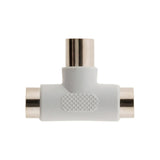 Té dérivation TV 1 entrée mâle, 2 sorties femelles Ø9,5mm - Zenitech