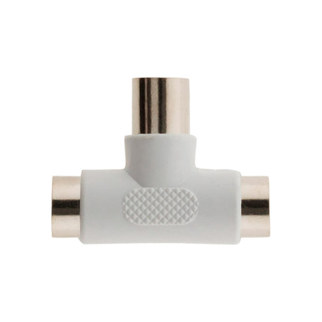 Té dérivation TV 1 entrée mâle, 2 sorties femelles Ø9,5mm - Zenitech