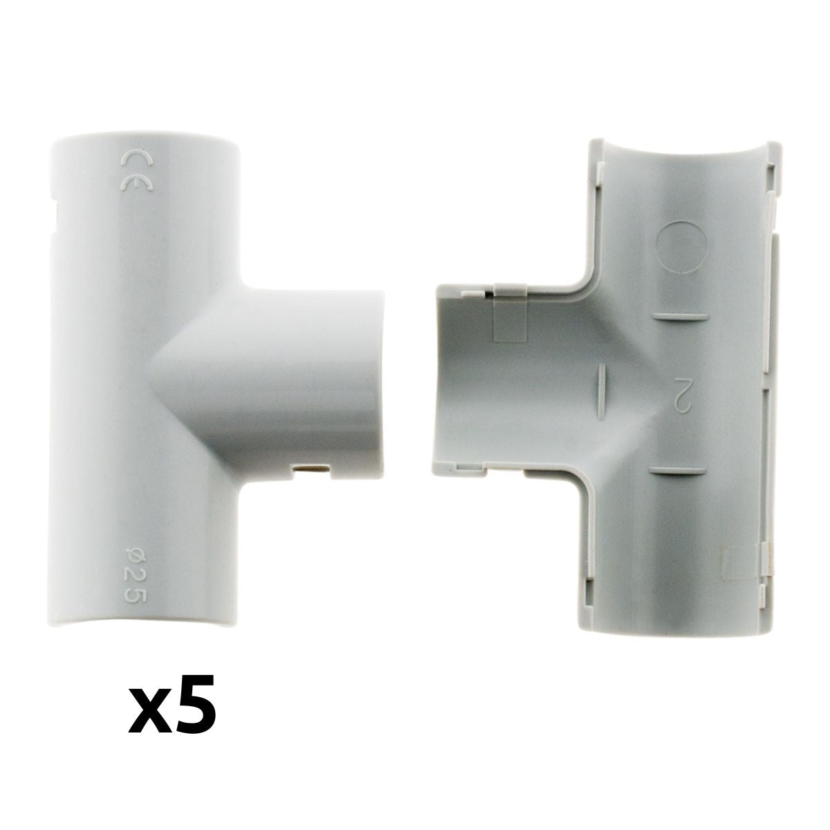 Lot de Tés tube IRL gris Zenitech