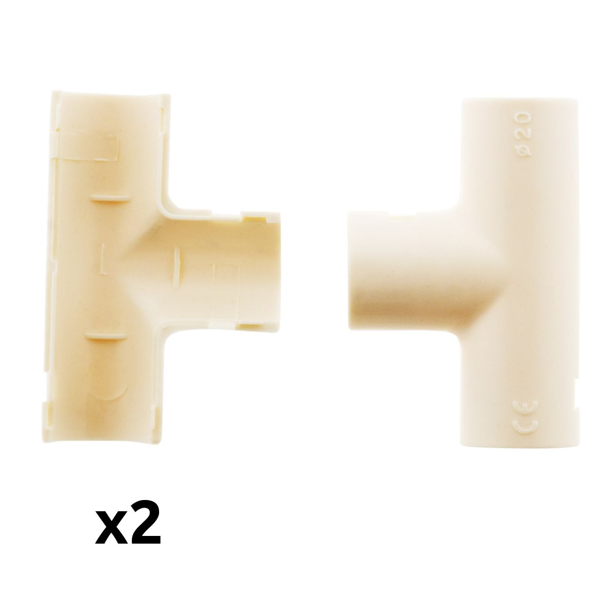 Lot de Tés tube IRL blanc Zenitech