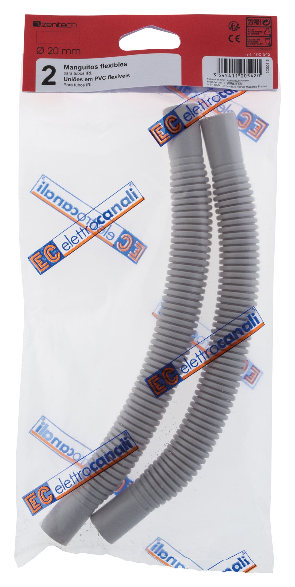 Manchon flexible gris - Zenitech