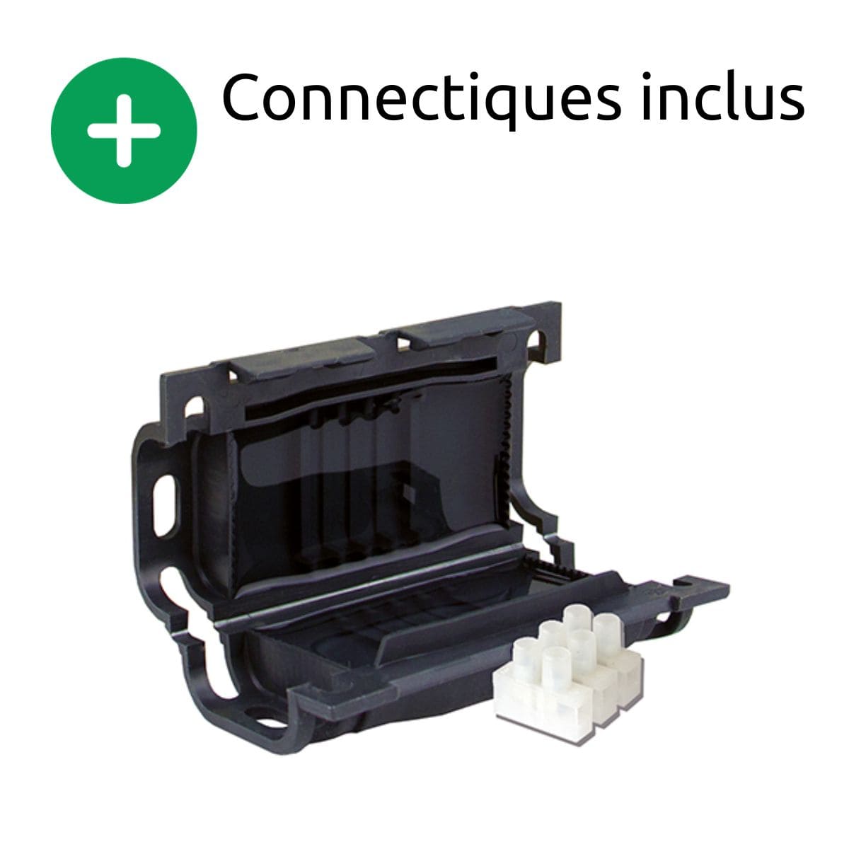 Boîte de raccordement gel jonction IP68 - connectiques inclus - Noir - Zenitech